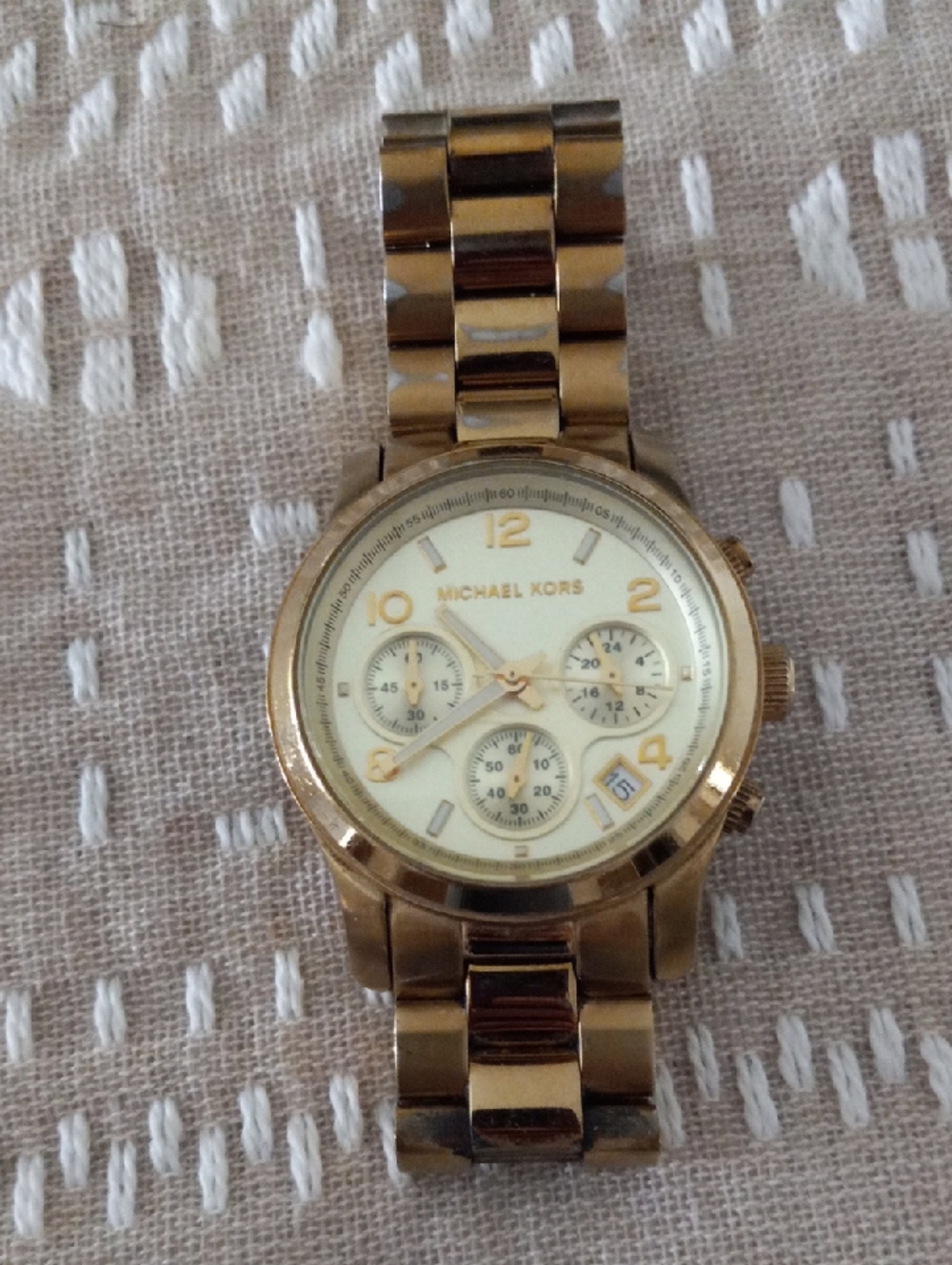 Michael Kors Gold Tone Women's Chronograph Watch - Picture 1 of 5